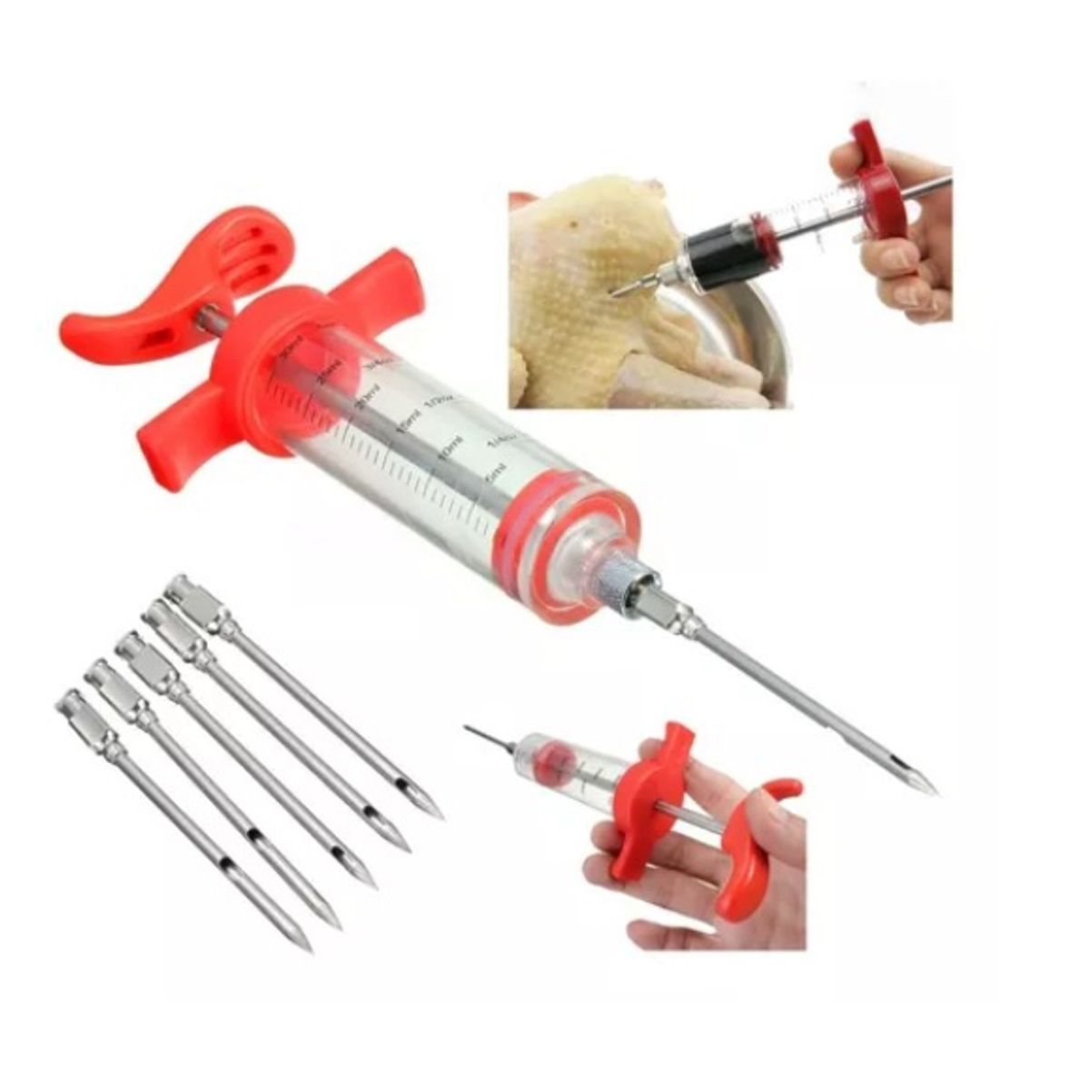 KITCHEN IT - Jeringa Inyectora de Marinado + 5 agujas