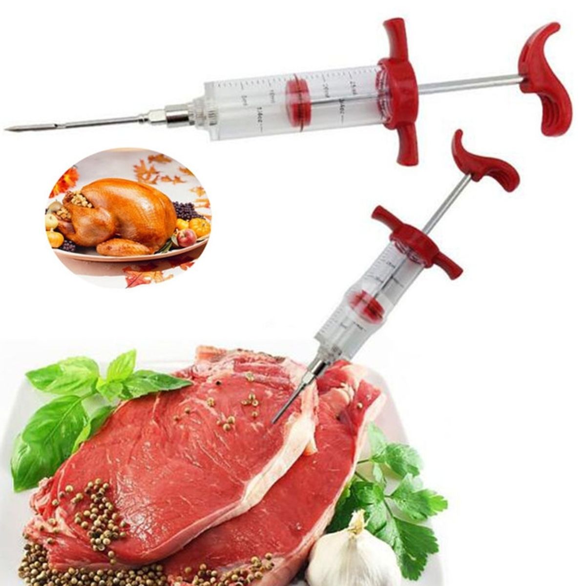 KITCHEN IT - Jeringa Inyectora de Marinado + 5 agujas