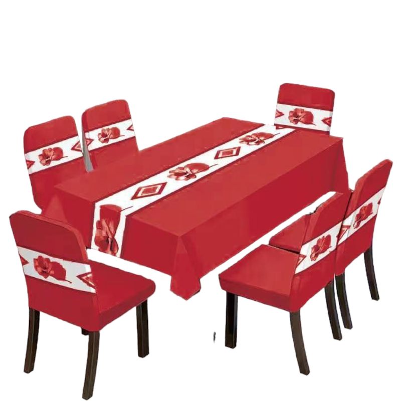 GENERICO - Mantel Anti-manchas con 6 Fundas de Sillas elasticadas