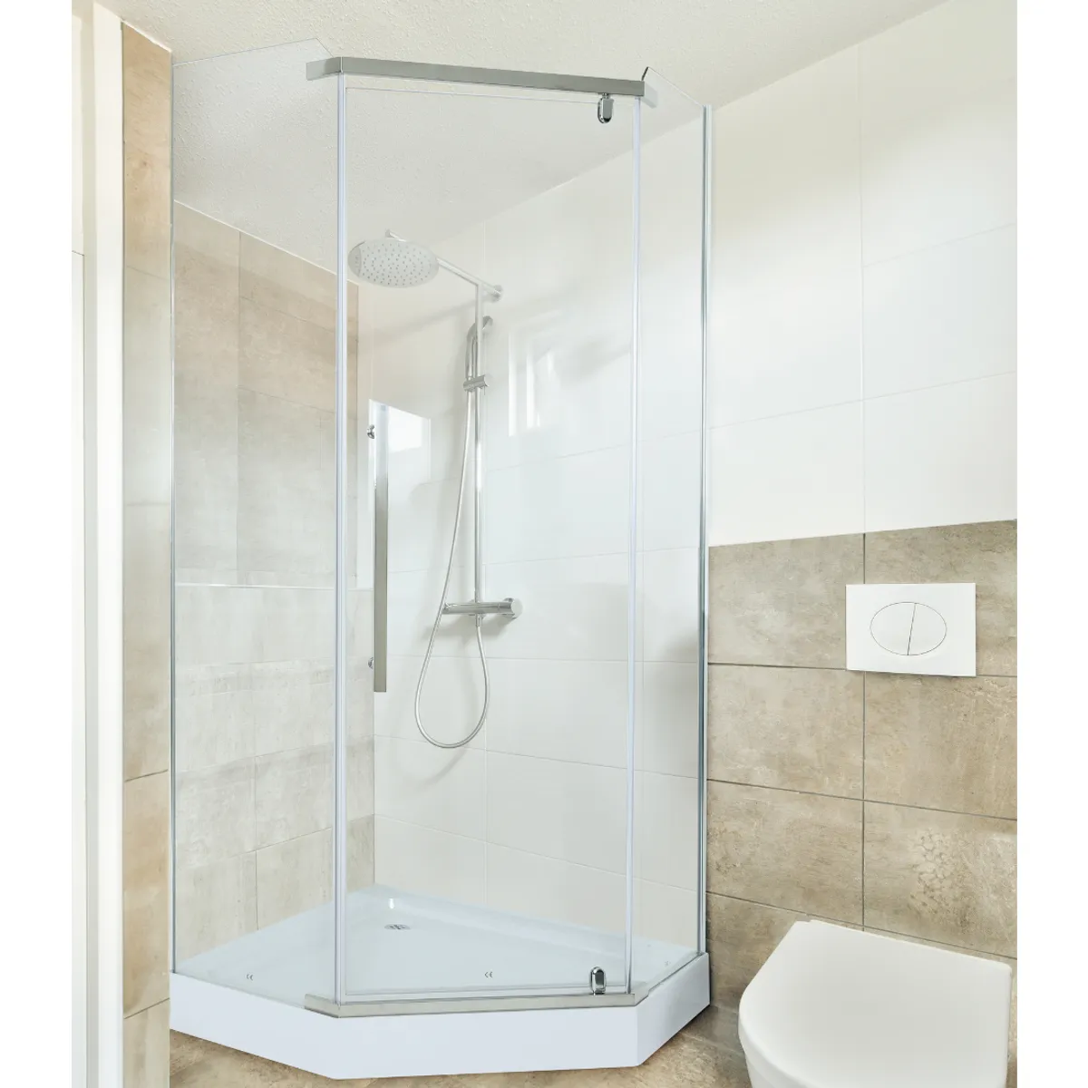 JOYTEK - Shower Door 90x90cm 6mm Mampara Diamante INCLUYE RECEPTÁCULO