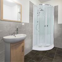 Shower Door 90x90cm 5mm Mampara Curva INCLUYE RECEPTÁCULO