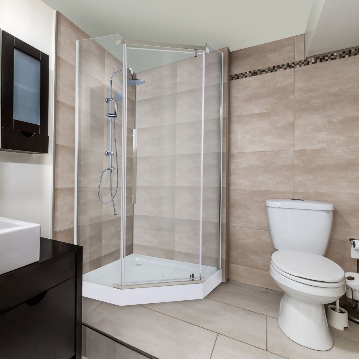 JOYTEK - Shower Door 90x90cm 5mm Mampara Diamante INCLUYE RECEPTÁCULO