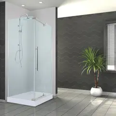 JOYTEK - Shower Door 120x80cm 6mm Mampara Rectangular Transparente INCLUYE RECEPTÁCULO
