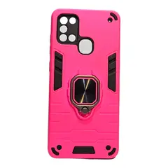 GENERICO - CARCASA PARA SAMSUNG A21S FUCSIA ANTIGOLPE ANILLO PROTECTOR CAMARA
