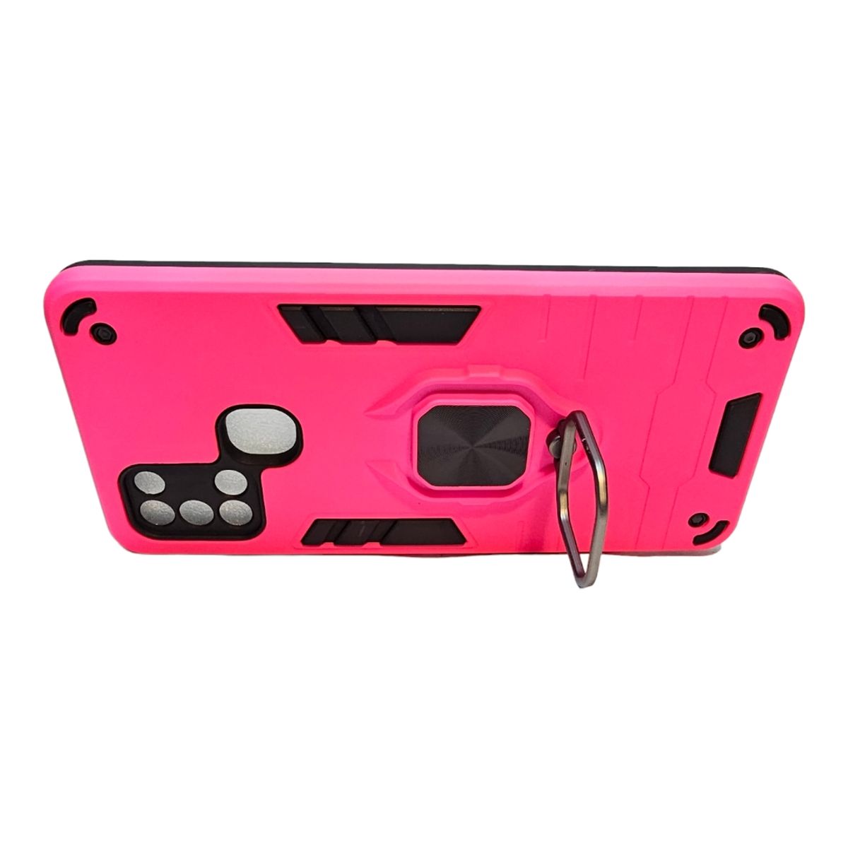 GENERICO - CARCASA PARA SAMSUNG A21S FUCSIA ANTIGOLPE ANILLO PROTECTOR CAMARA
