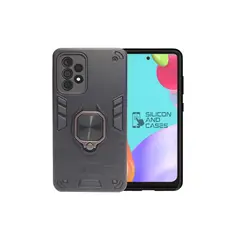 GENERICO - CARCASA PARA SAMSUNG A52S NEGRA ANTIGOLPE ANILLO PROTECTOR CAMARA