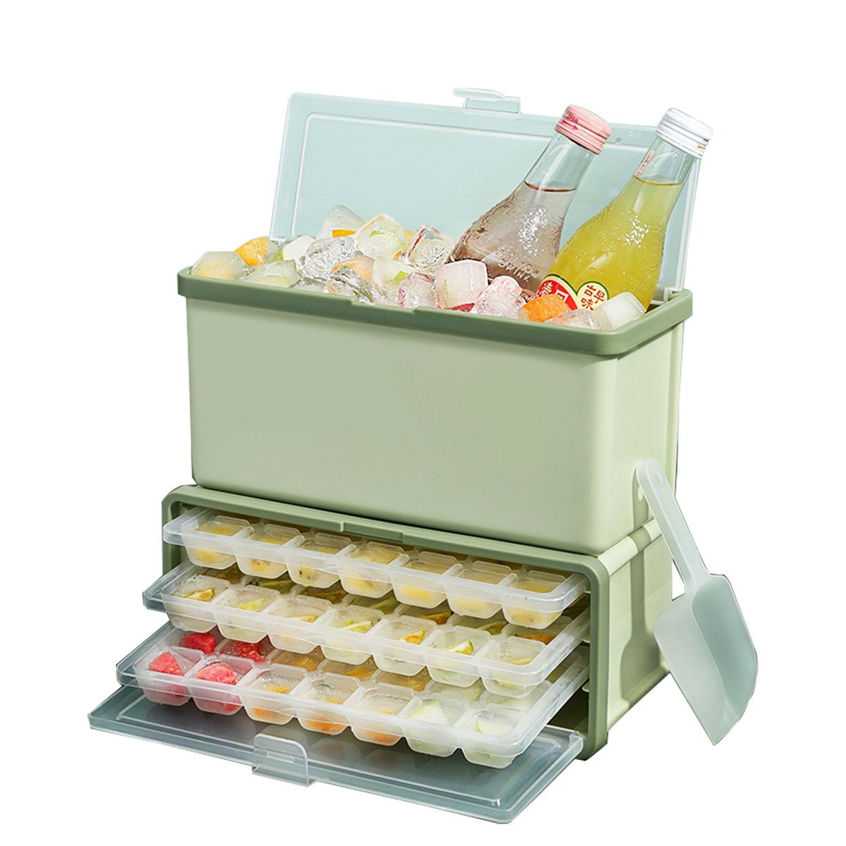 EVERSO - Cubetera Hielo Silicona Molde Para 63 Cubos Ice Cube Maker