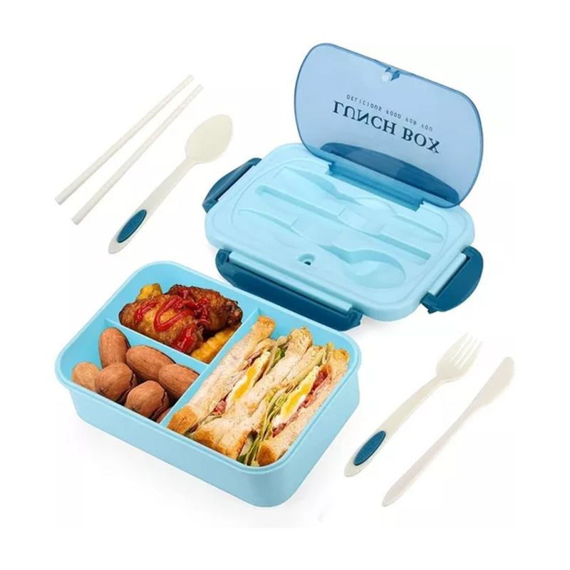 GENERICO - Taper Hermico Para Comidas Contenedor Mas Cubiertos