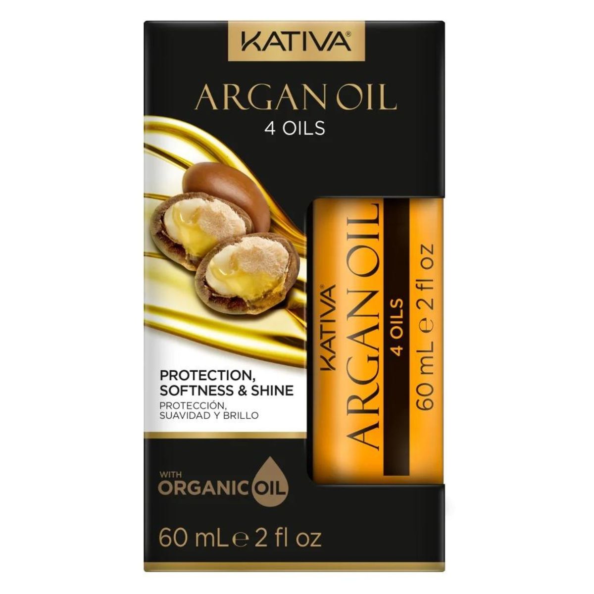 KATIVA - Aceite de Argan 4 Oils Proteccion Suavidad y Brillo Kativa 60 ml.