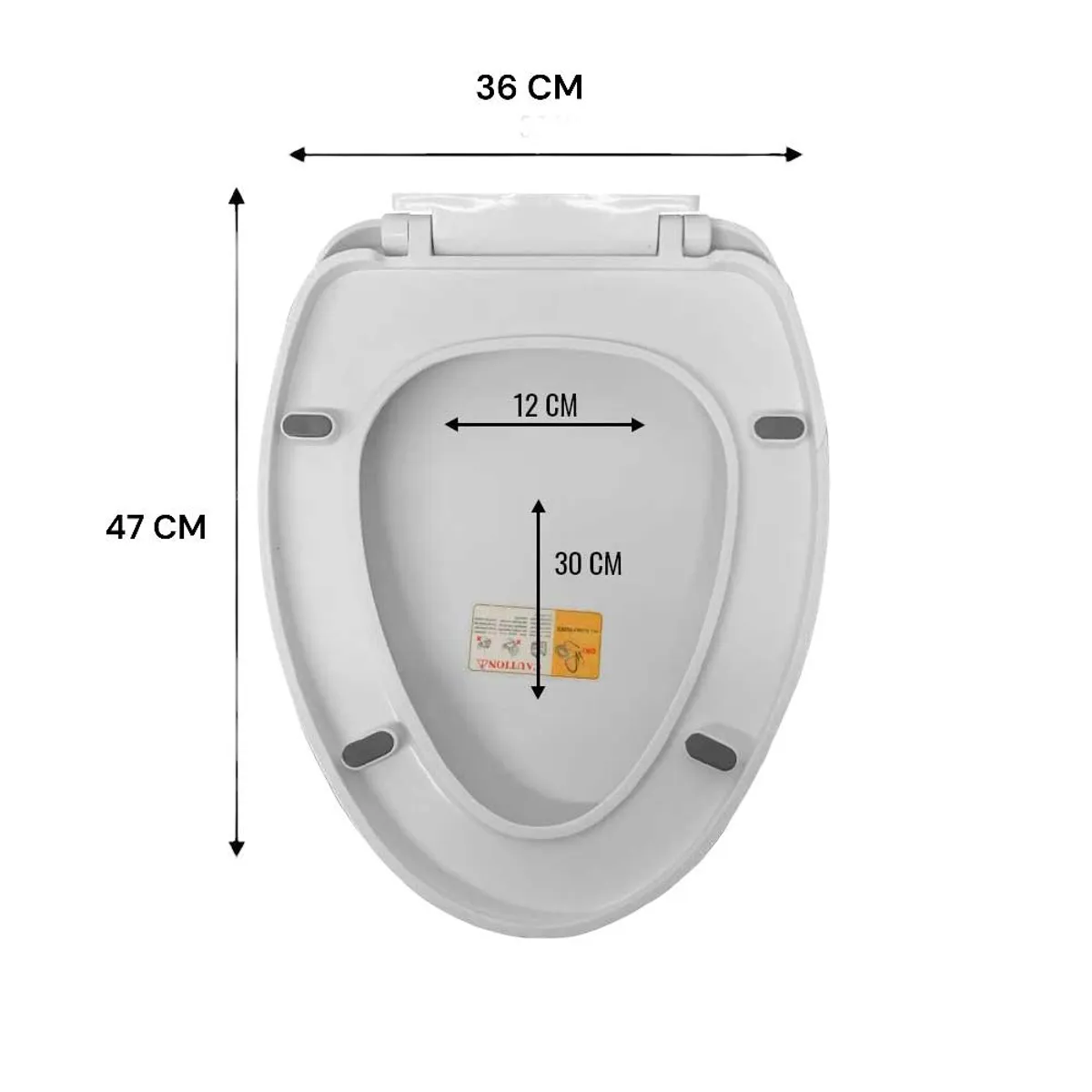 GENERICO - Tapa Asiento Para Baño Wc Cierre Suave Y00397