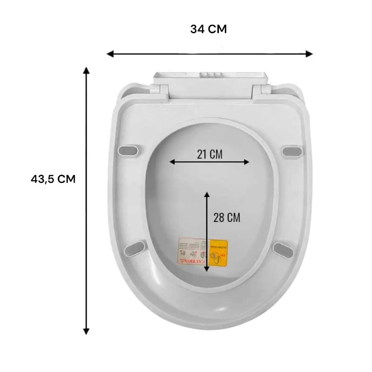 GENERICO - Tapa Asiento Para Baño Wc Cierre Suave Y00398
