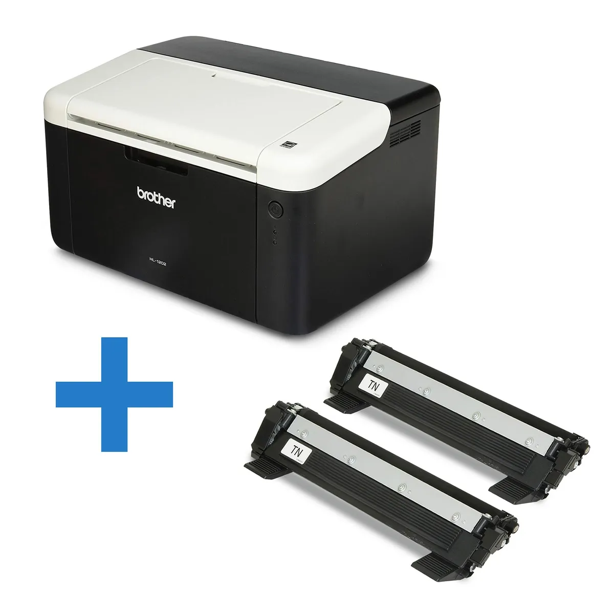 BROTHER - Impresora Brother HL1202 Láser + 2 Toner Extra TN 1060 Opcionales