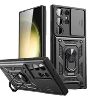 Carcasa Armor Con Anillo Para Samsung S23 Ultra-Negro