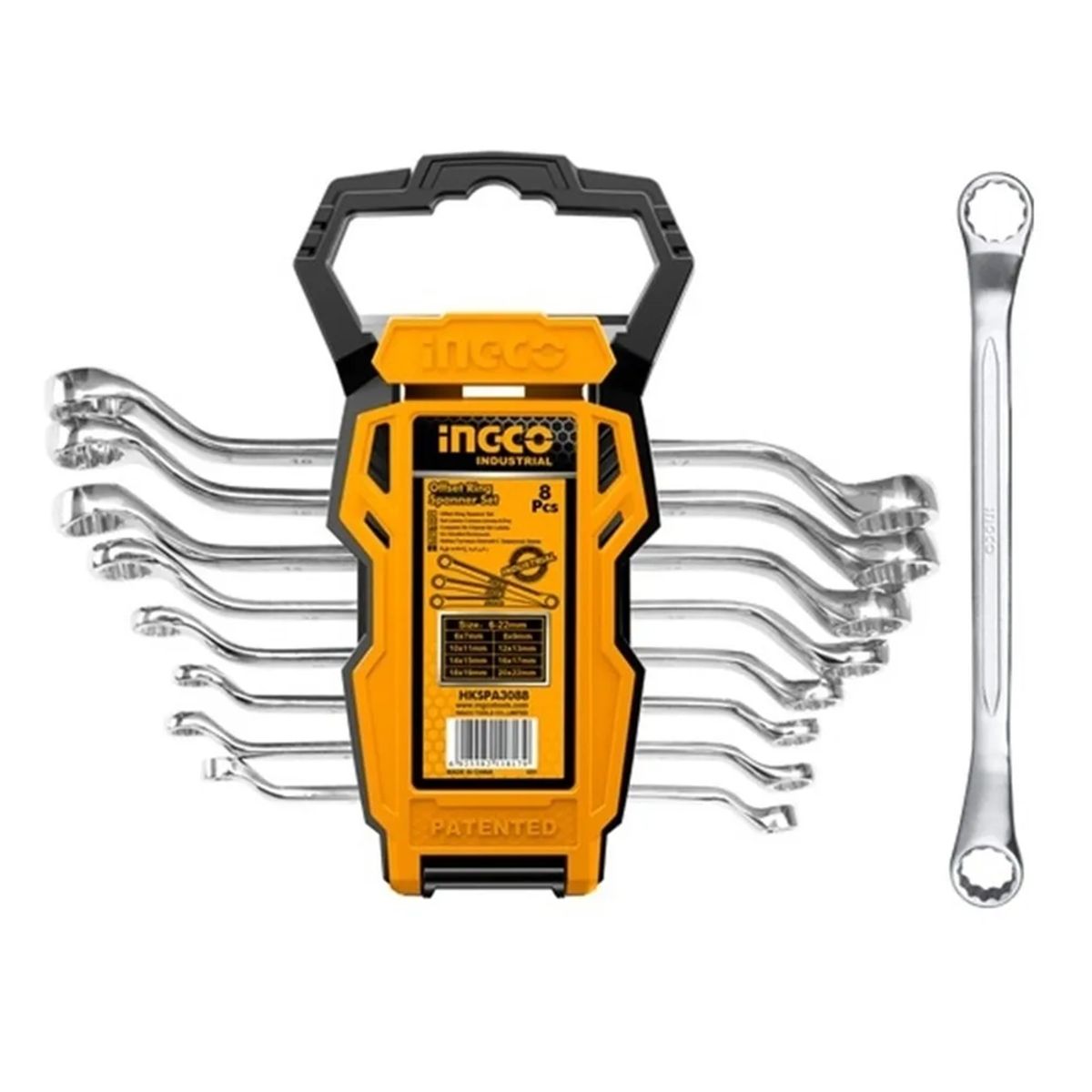 INGCO - Juego De Llaves Curva Doble Corona 8 Piezas Ingco Hkspa3088