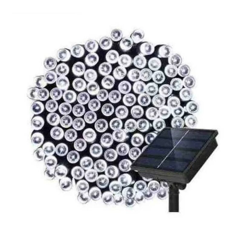 GENERICO - Luces Solares Guirnalda 200 Led Blanco Frio 20 Metros