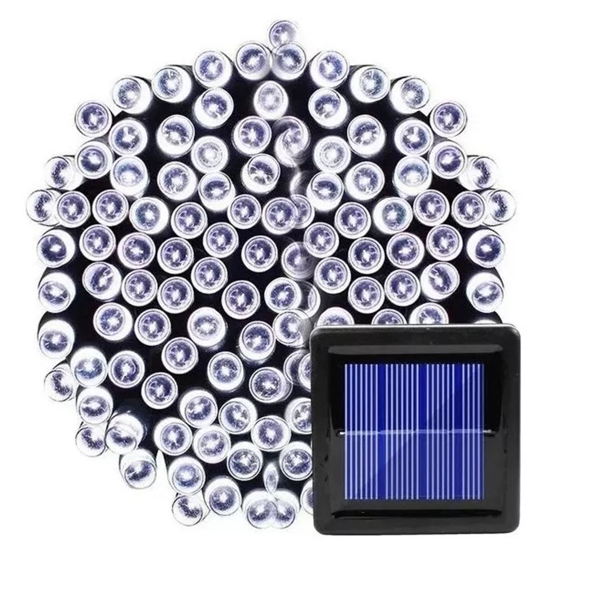 GENERICO - Luces Solares Guirnalda 200 Led Blanco Frio 20 Metros