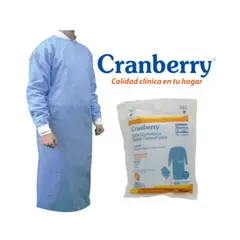 CRANBERRY - BATA QURÚRGICA ESTERIL CON 2 PAÑOS TALLA M