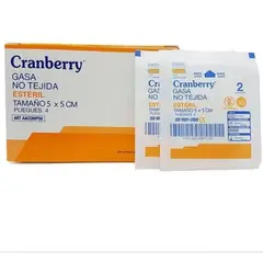 CRANBERRY - GASA NO TEJIDA 5 CMS X 5 CMS.