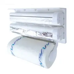 GENERICO - Porta Rollo Toalla Nova Triple Dispensador Cocina Alusa Film