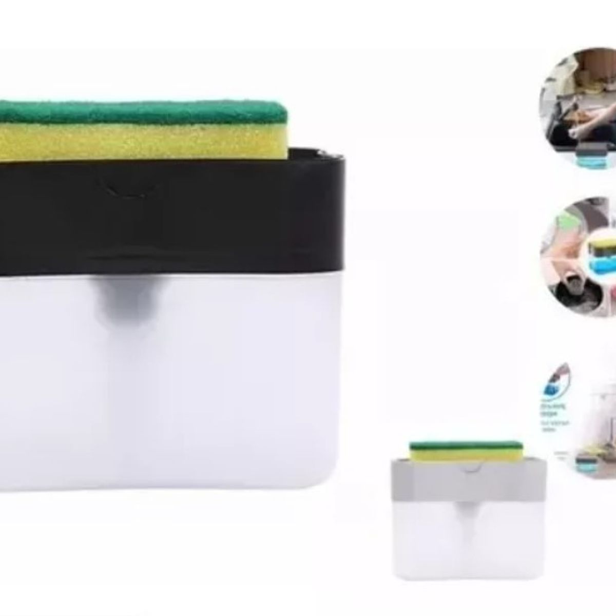 GENERICO - Dispensador Lavaloza Lavaplatos Jabón Con Esponja Jabon