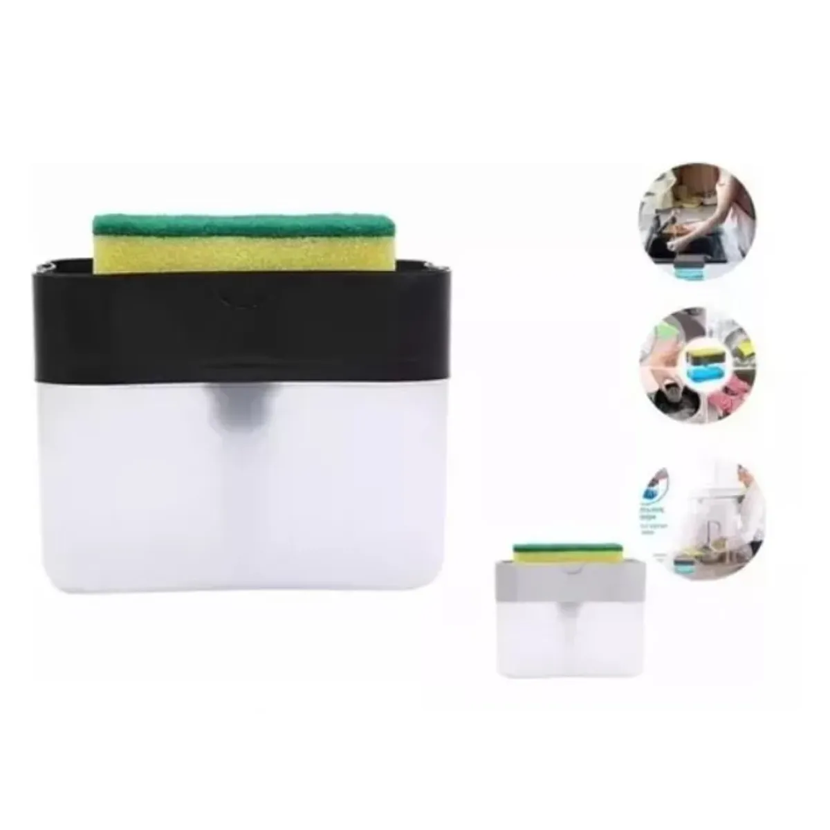 GENERICO - Dispensador Lavaloza Lavaplatos Jabón Con Esponja Jabon