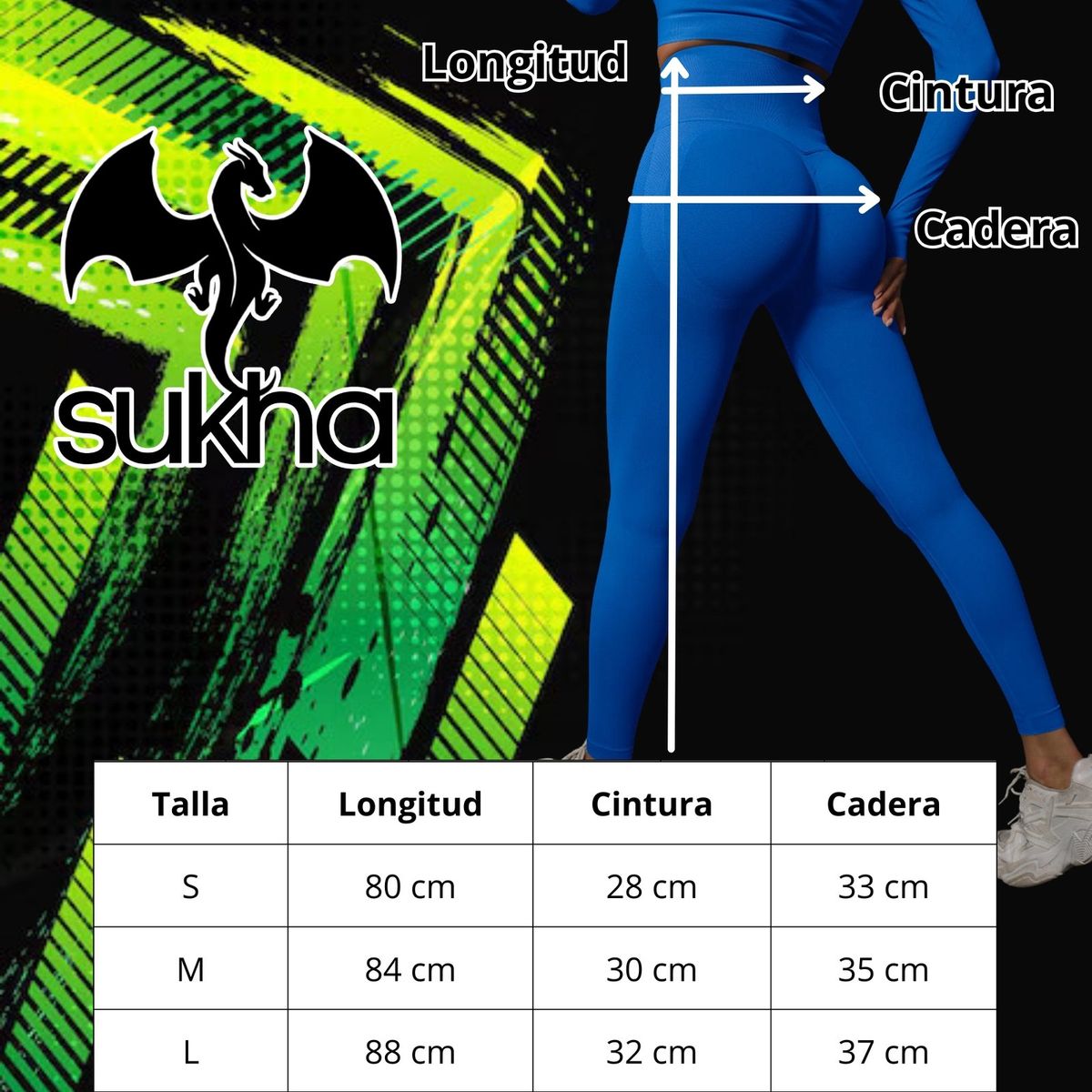 SUKHA - Calzas Leggings Push Up Solido Cafe