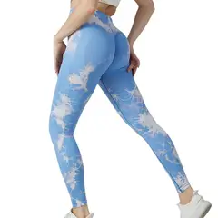 SUKHA - Calzas Leggings Push Up Celeste Oscuro