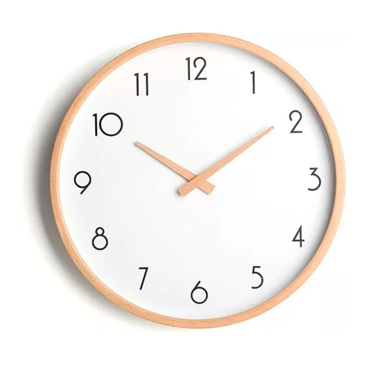 GENERICO - Reloj De Muralla Redondo Madera Clara Analogo