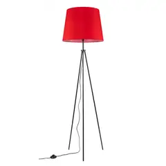 DISEÑO 3 - Lámpara Pie Tripode Negra P Roja