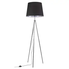 DISEÑO 3 - Lámpara Pie Tripode Negra Negra