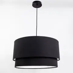 DISEÑO 3 - Lámpara Colgar 2P Negra C/Tapa