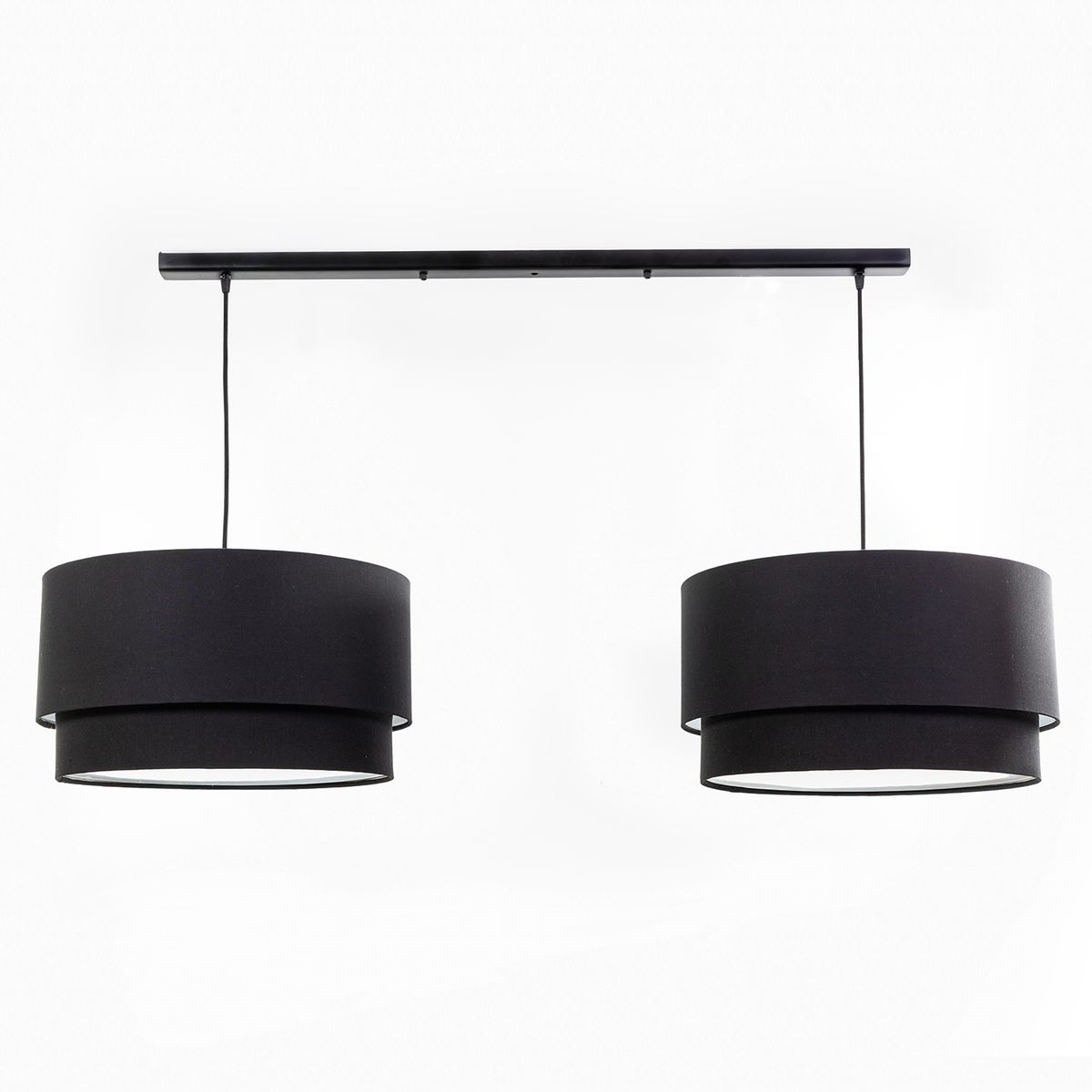 DISEÑO 3 - LÃ¡mpara Colgar 2P Negra C/Tapa DiseÃ±o 3