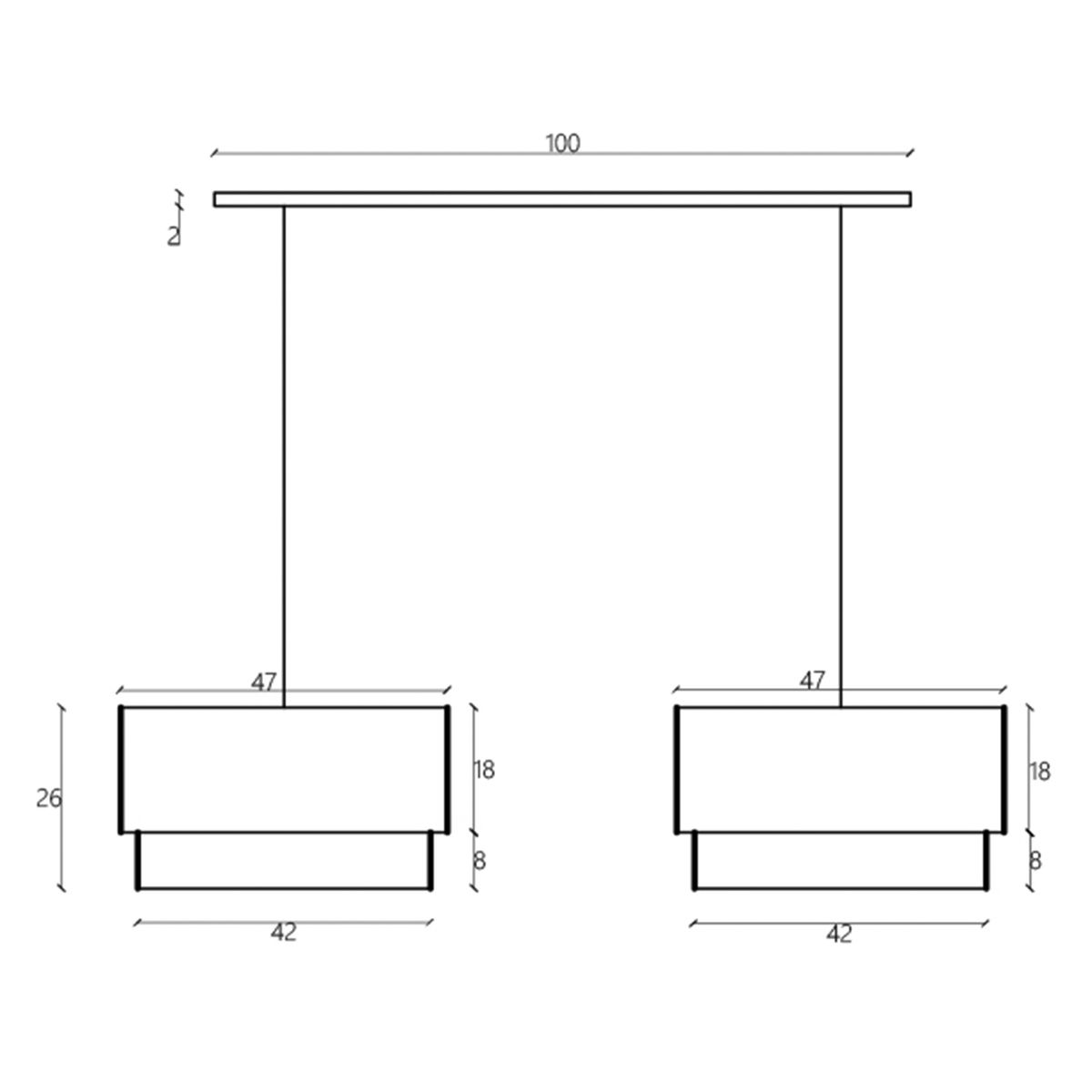 DISEÑO 3 - LÃ¡mpara Colgar 2P Negra C/Tapa DiseÃ±o 3
