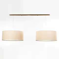 DISEÑO 3 - Lampara Colgar 2L 50Cm Doble Cobre