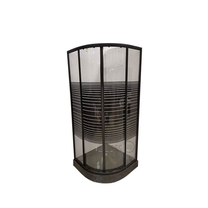 DECHAUS - Shower Door Con Receptaculo Curvo 80x80x191cm Black