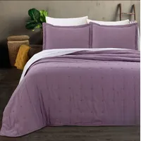 Cubrecama de Algodón King Super King Color Morado