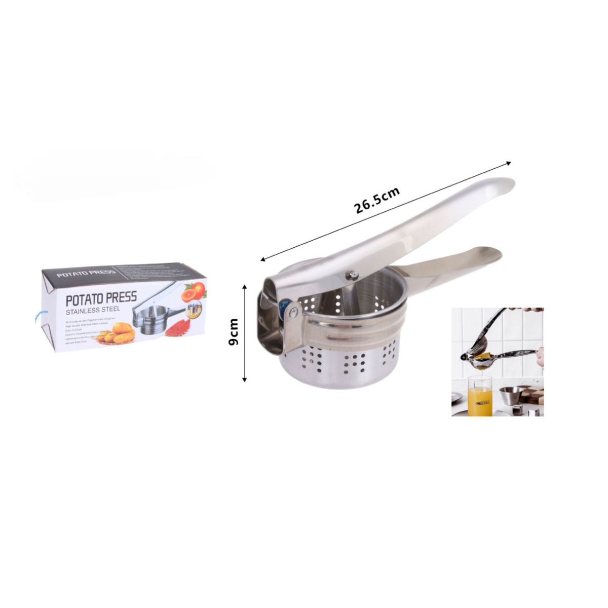 GENERICO - Exprimidor Manual de Limón Prensa Manual