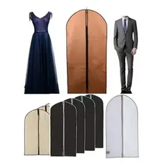 GENERICO - 4 Fundas Protectora Cubre Trajes Vestidos Organizador azul