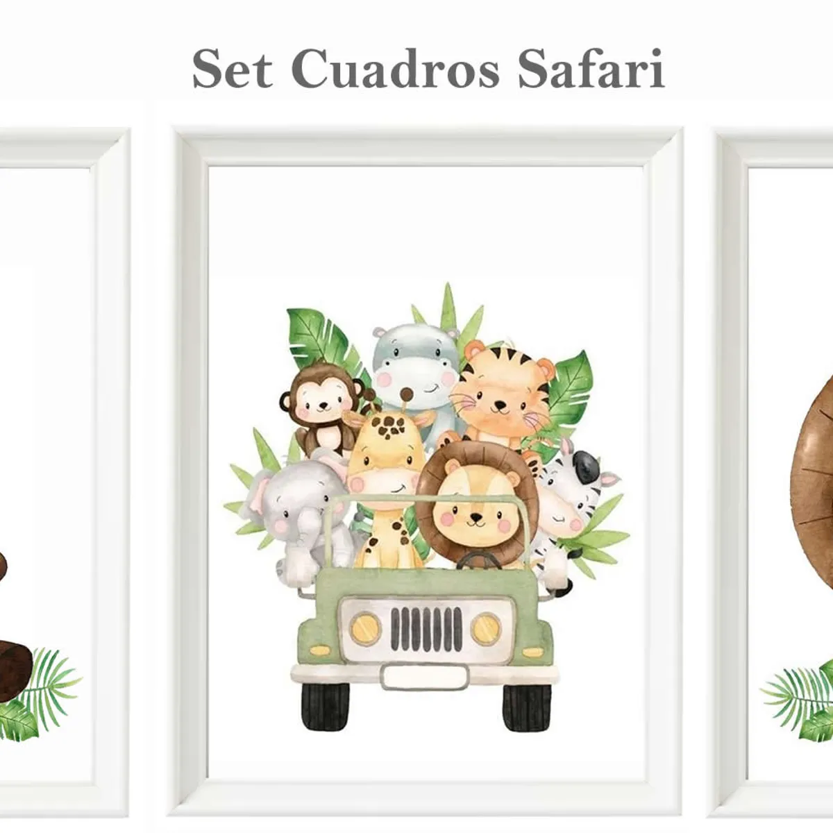 DECORACION CREATIVA - Set Cuadro Infantil niño - Safari