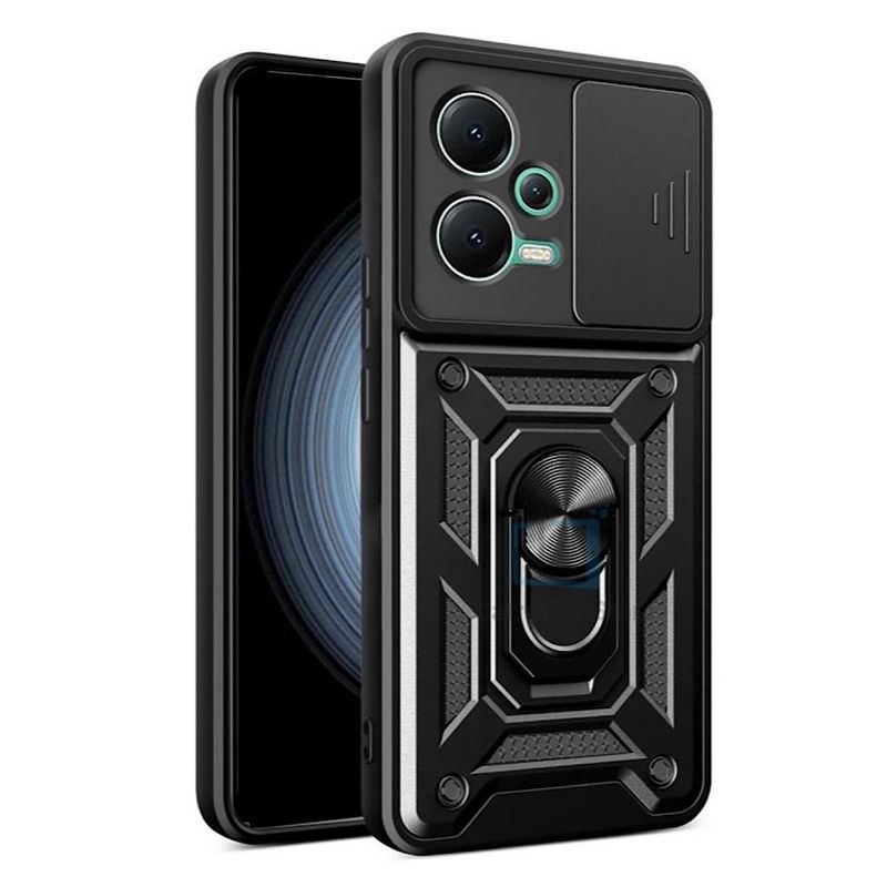 GENERICO - Carcasa Armor Con Anillo Para Xiaomi Poco X5 5G-Negro