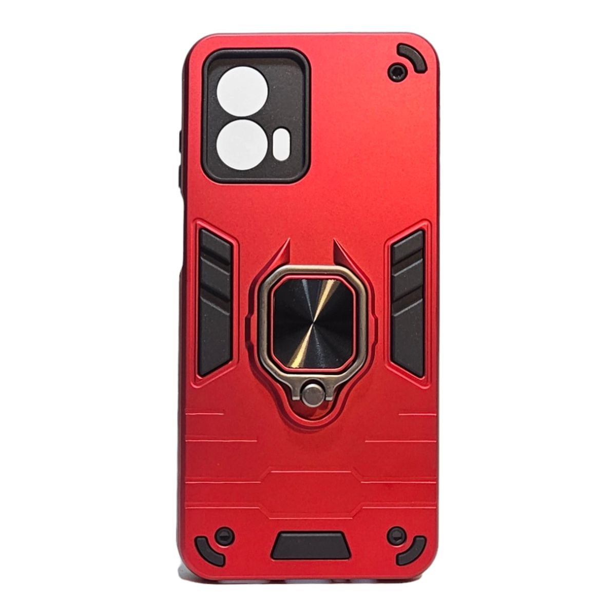 GENERICO - CARCASA PARA MOTOROLA G53 ROJA ANTIGOLPE ANILLO PROTECTOR CAMARA