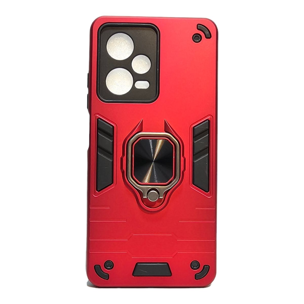 GENERICO - CARCASA PARA XIAOMI REDMI NOTE 12 PRO 5G ROJA ANTIGOLPE ANILLO