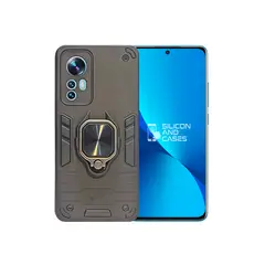 GENERICO - CARCASA PARA XIAOMI 12 NEGRA ANTIGOLPE ANILLO