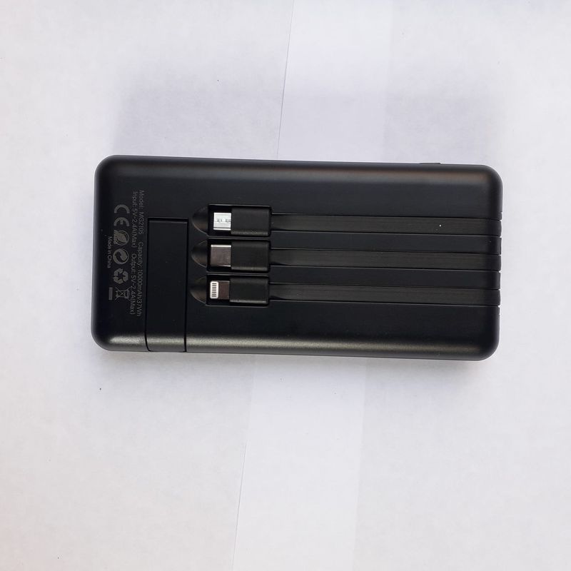 GENERICO - PowerBank Batería Externa para celulares 10000 Mah 4 en 1 Portatil