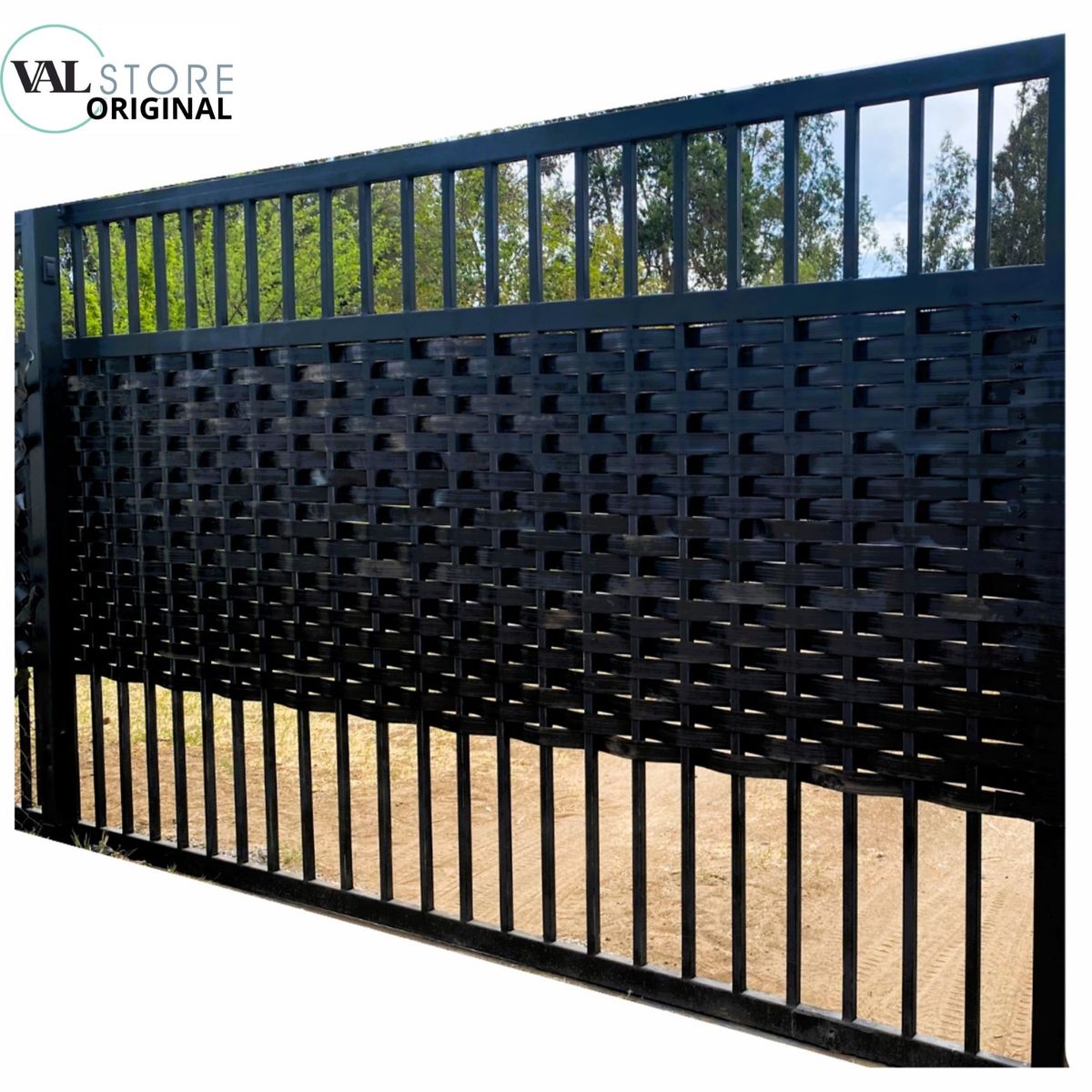 VALSTORE DECO Y DESIGN - Cinta Valstore Polipropileno cubre cercos Negro 3 M2, ancho 50 mm, incl. broches