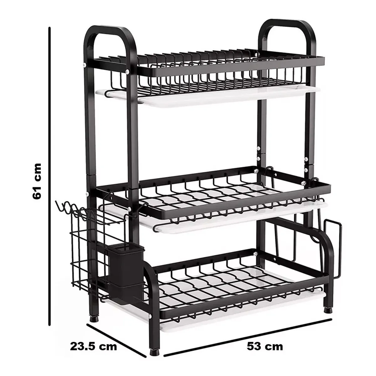 GENERICO - Secador Escurridor De Loza Platos 3 Niveles