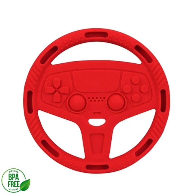 GENERICO - Mordedor volante de auto Rojo