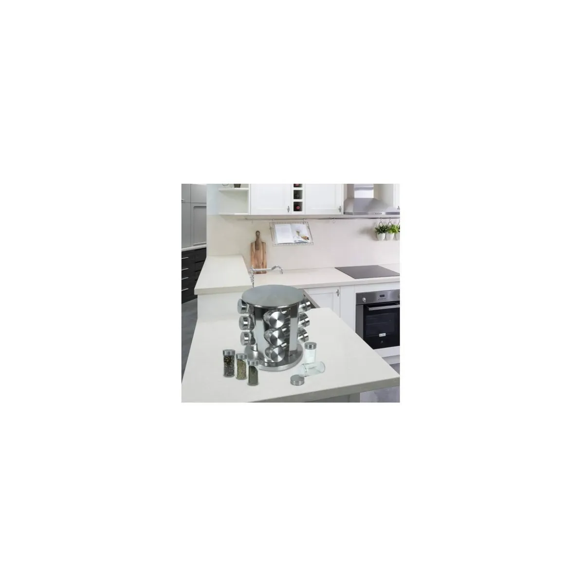 GENERICO - Rack Condimentero Especiero Giratorio 12 Pcs