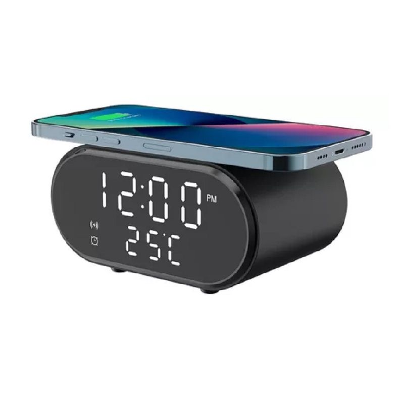 GENERICO - Reloj Despertador Cargador Inalámbrico Termómetro Rapida 240162