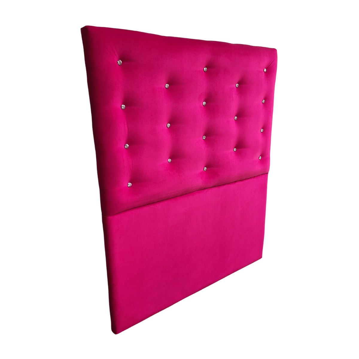 GENERICO - Respaldo 1 Plaza Fucsia Botón Diamante a piso Muebles Rimar